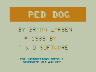 Game cover: Red Dog