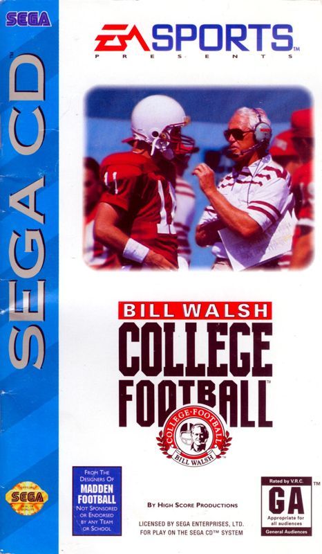 Game cover: Bill Walsh College Football
