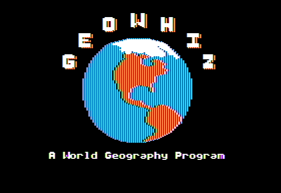 Game cover: Geo Whiz: A World Geography Program