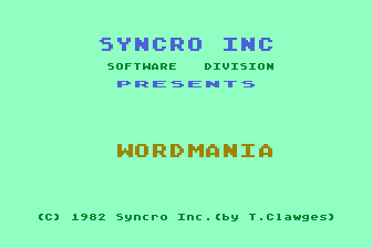 Game cover: Wordmania