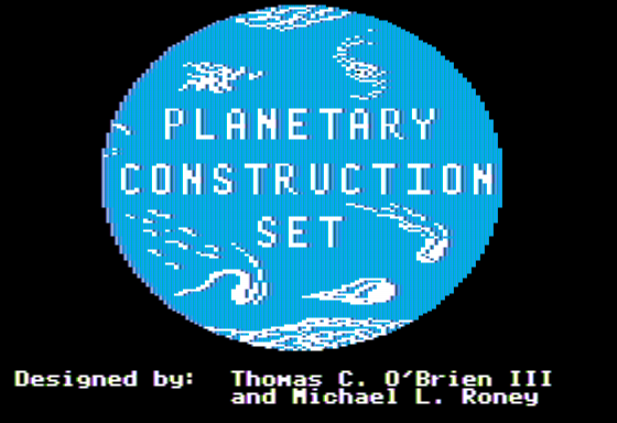 Game cover: Planetary Construction Set
