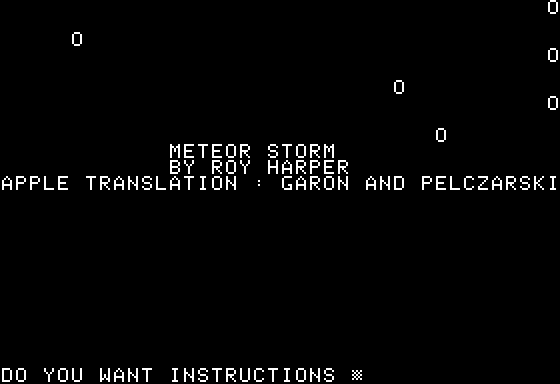 Game cover: Meteor Storm