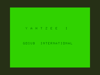 Game cover: Yahtzee I