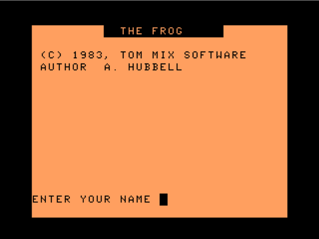 Game cover: The Frog
