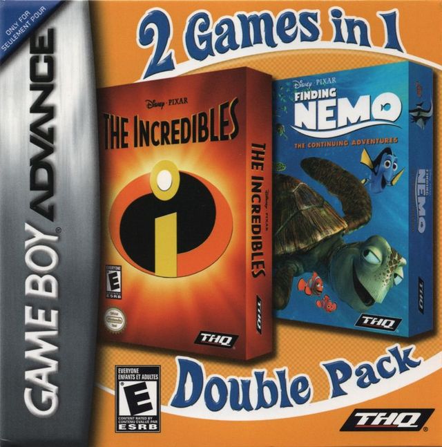 Game cover: 2 Games in 1 Double Pack: The Incredibles / Finding Nemo: The Continuing Adventures