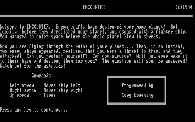 Game cover: Encounter