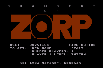 Game cover: Chambers of Zorp