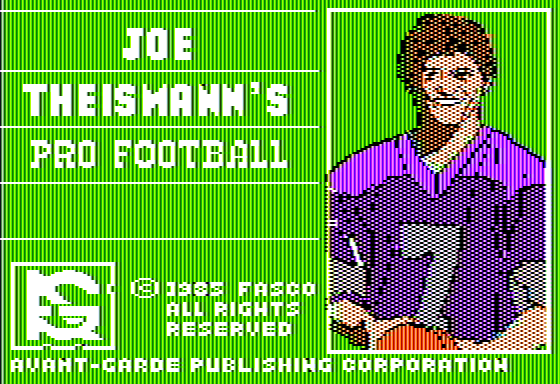 Game cover: Joe Theismann's Pro Football