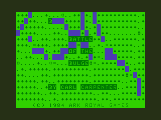 Game cover: Battle of the Bulge