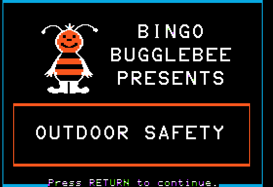 Game cover: Bingo Bugglebee Presents: Outdoor Safety