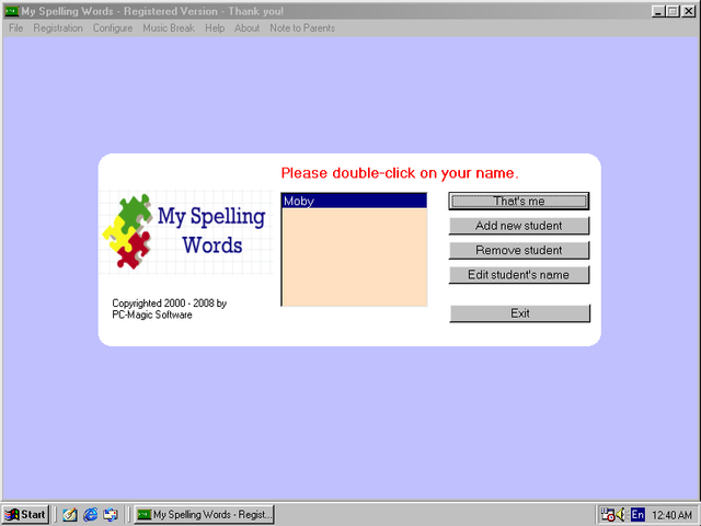 Game cover: My Spelling Words