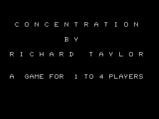 Game cover: Concentration