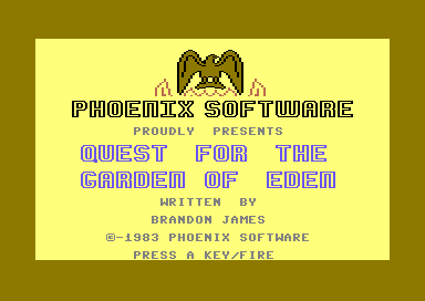 Game cover: Quest for the Garden of Eden