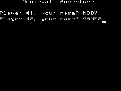 Game cover: Medieval Adventure