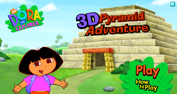 Game cover: Dora's 3-D Pyramid Adventure