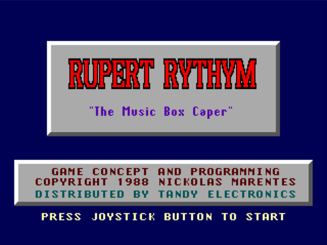 Game cover: Rupert Rythym: The Music Box Caper