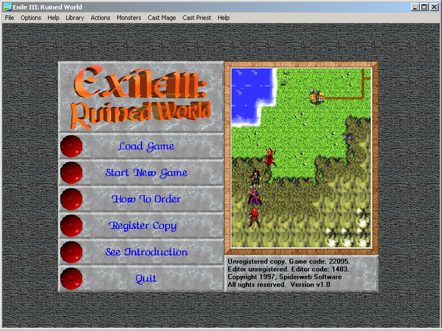 Game cover: Exile III: Ruined World