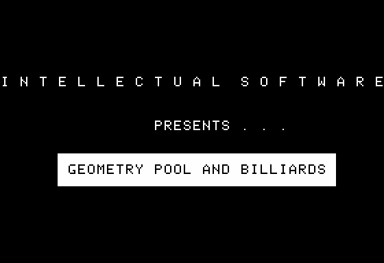 Game cover: Geometry Pool and Billiards