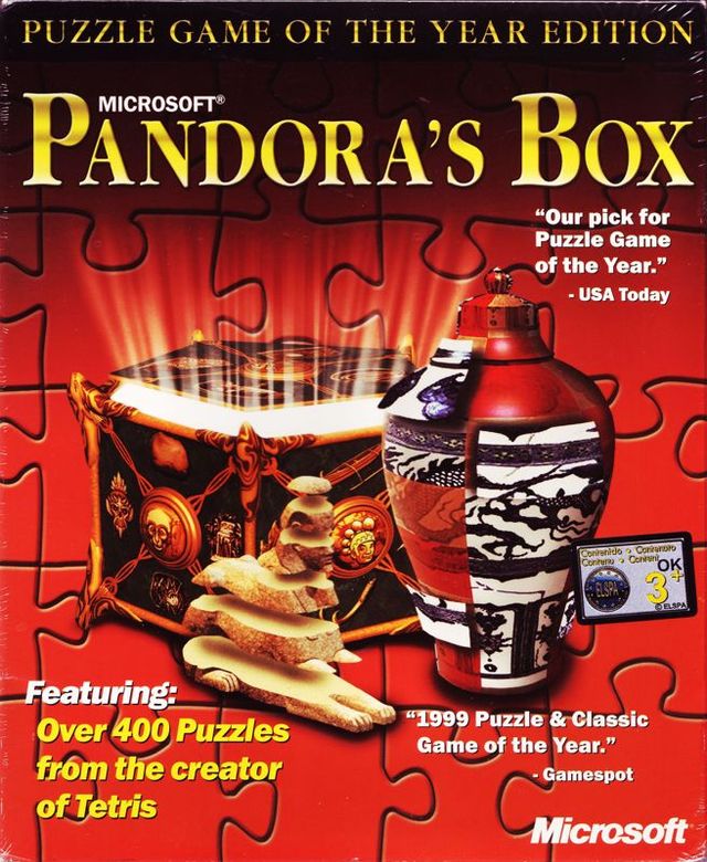 Game cover: Microsoft Pandora's Box (Puzzle Game of the Year Edition)
