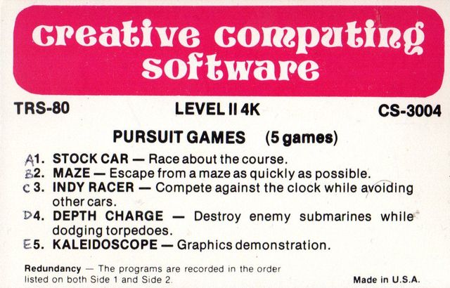 Game cover: Pursuit Games