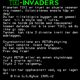 Game cover: Tiki Invaders