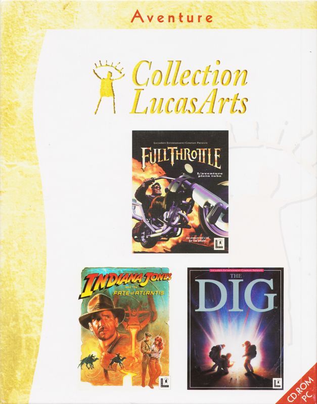 Game cover: Collection LucasArts: Aventure - The Dig; Full Throttle; Indiana Jones and the Fate of Atlantis
