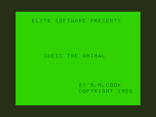 Game cover: Guess the Animal