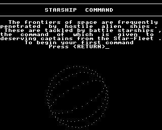 Game cover: Starship Command