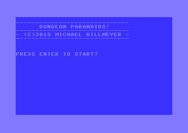 Game cover: Dungeon Paranoids