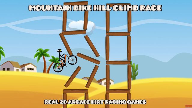 Game cover: Mountain Bike Hill Climb Race: Real 2D Arcade Dirt Racing Games