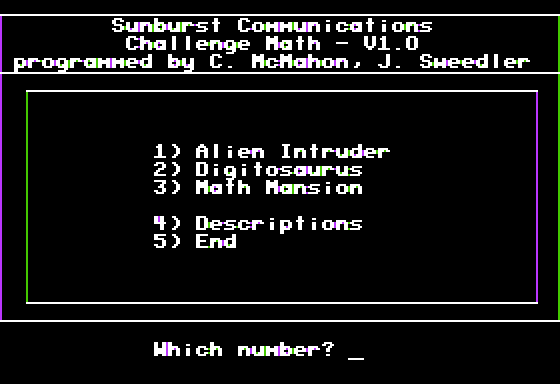 Game cover: Challenge Math