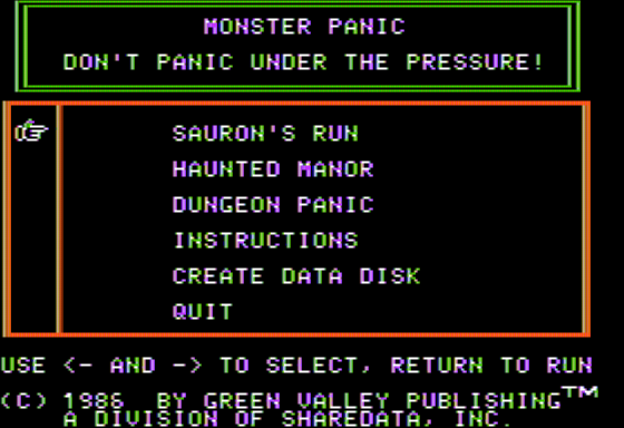 Game cover: Monster Panic