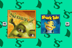 Game cover: 2 in 1: DreamWorks Shark Tale + Shrek 2