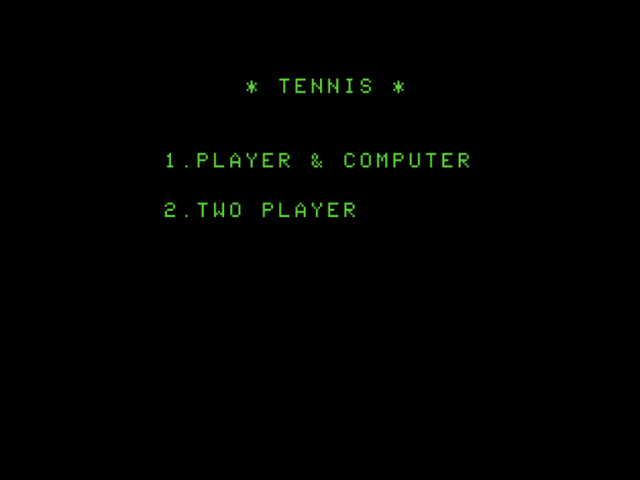 Game cover: Tennis