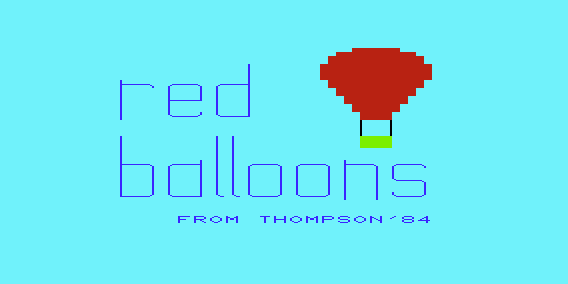 Game cover: Red Balloons