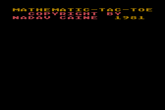 Game cover: Mathematic-Tac-Toe