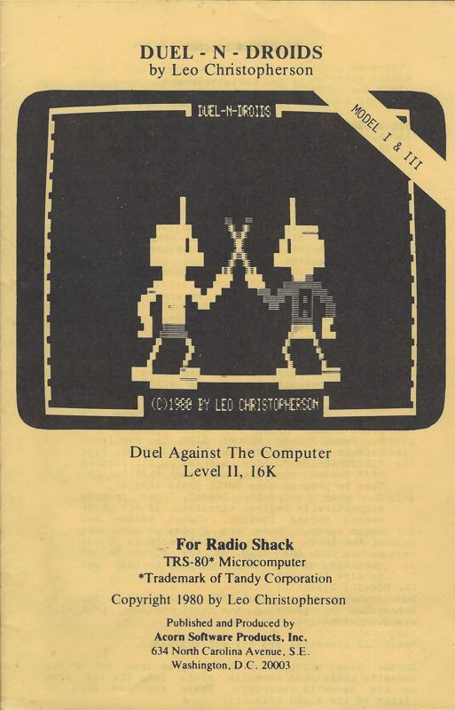 Game cover: Duel-N-Droids