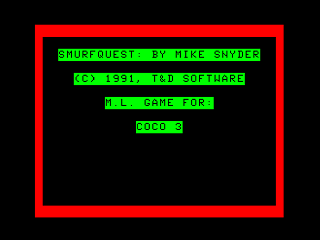 Game cover: Smurf Quest