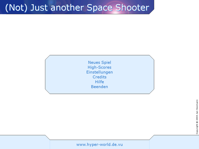 Game cover: (Not) Just another Space Shooter