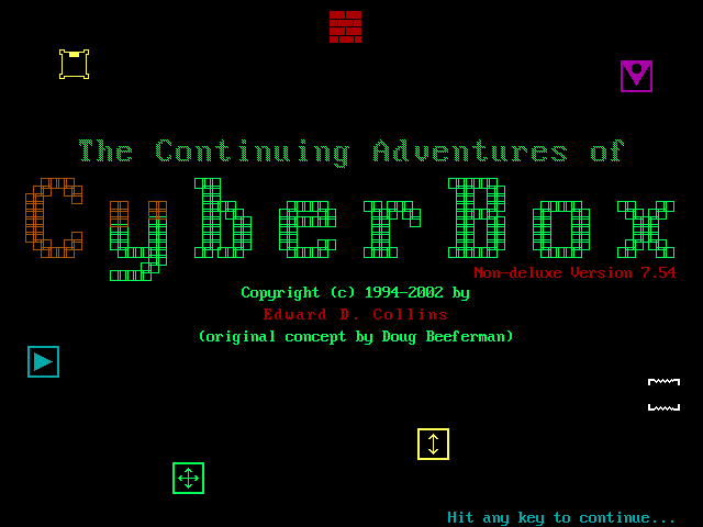 Game cover: The Continuing Adventures of CyberBox