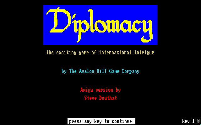 Game cover: Diplomacy
