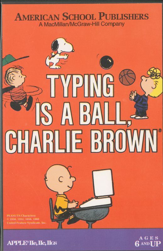 Game cover: Typing is a Ball, Charlie Brown