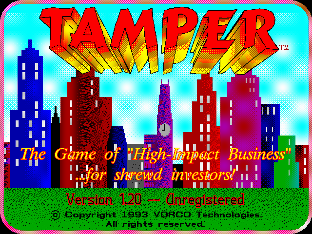 Game cover: Tamper