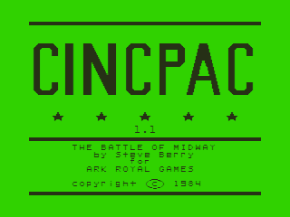 Game cover: CINCPAC: The Battle of Midway