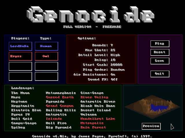 Game cover: Genocide