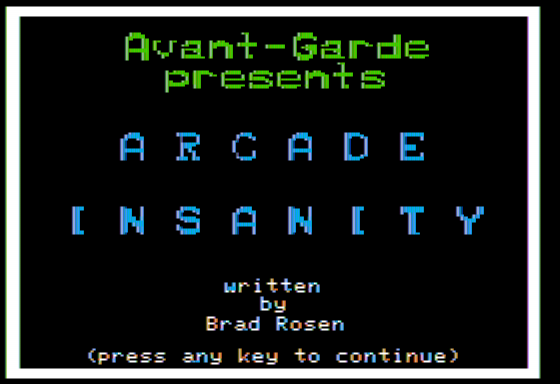 Game cover: Triple Arcade Insanity