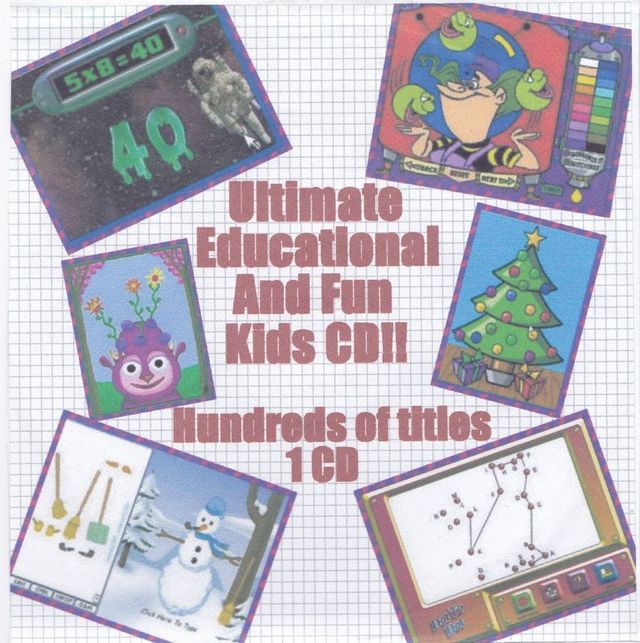 Game cover: Ultimate Educational and Fun Kids CD!!: Hundreds of titles - 1 CD