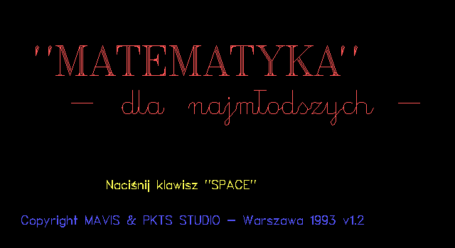 Game cover: Matematyka dla najmłodszych