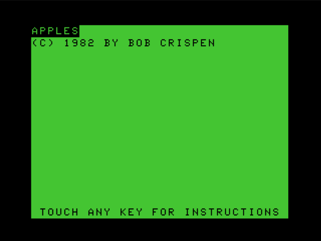 Game cover: Apples