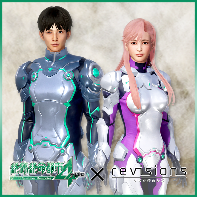 Game cover: Zettai Zetsumei Toshi 4 Plus: Summer Memories - X Revisions "Daisuke Dōjima (Neuro Suit), Milo (Agent Suit)" Set